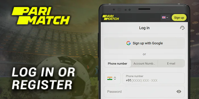 Log in or Register at Parimatch India