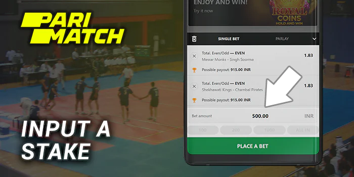 Input a Stake at Parimatch India Kabaddi