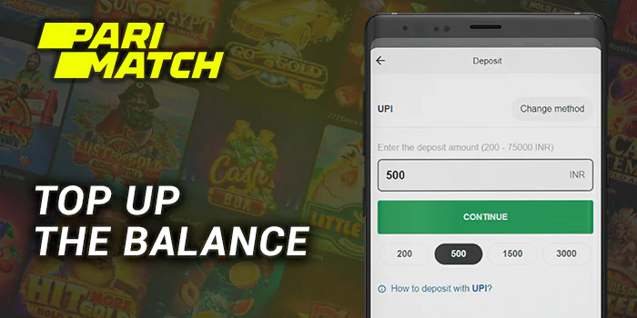 Top up your Balance at Parimatch