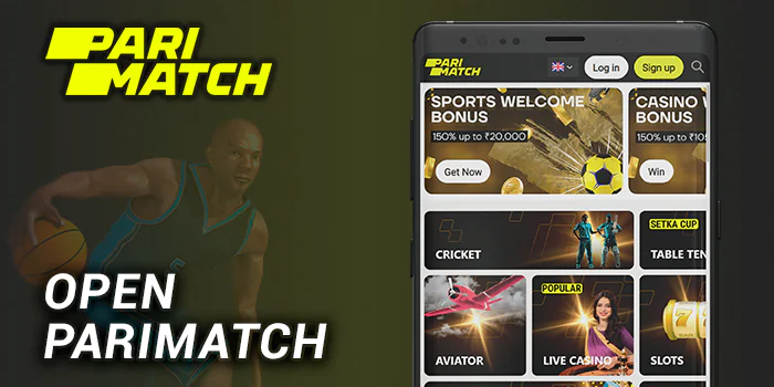 Open Parimatch website or mobile app