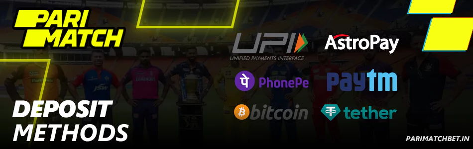 Deposit methods for IPL betting at Parimatch