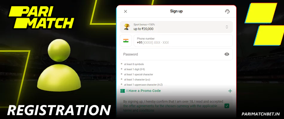 Registration at Parimatch