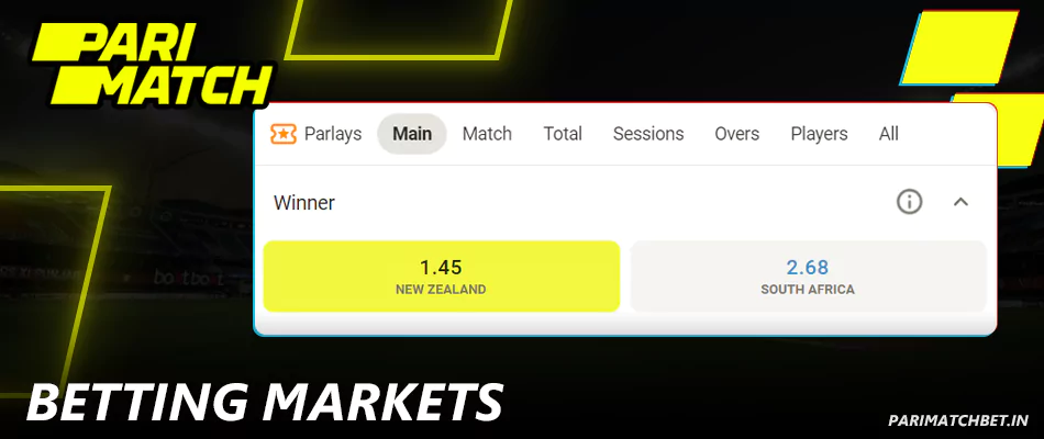 Betting Markets at Parimatch