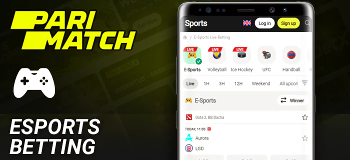 E-sports betting at Parimatch app