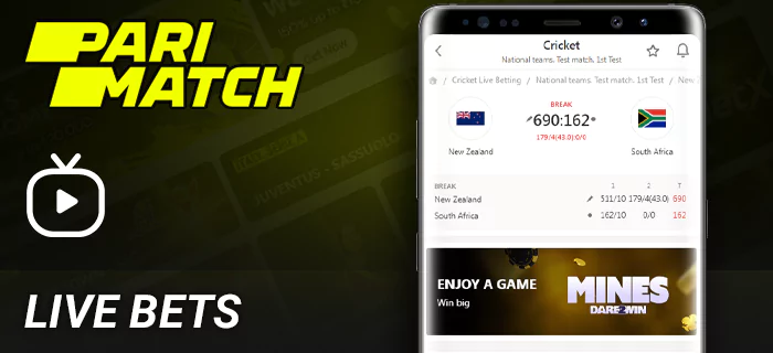 Live Betting at Parimatch App