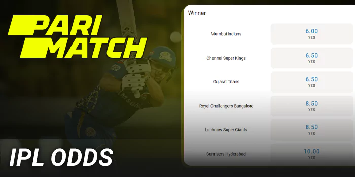 IPL Odds at Parimatch