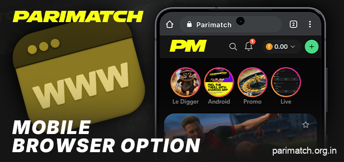 Play Parimatch on your mobile browser