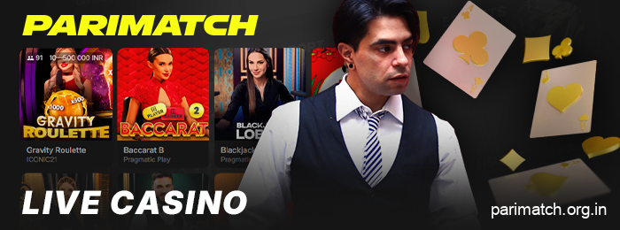 Live dealer games at Parimatch India
